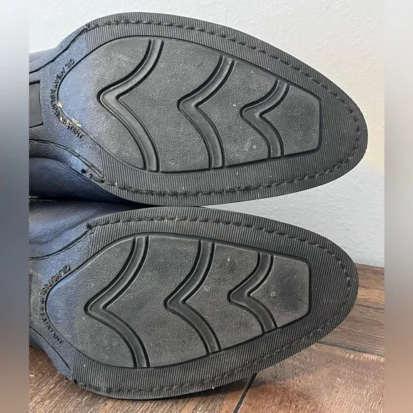 Laredo Black Leather Harness Chain Boots Mens size 11 D - Picture 11 of 12